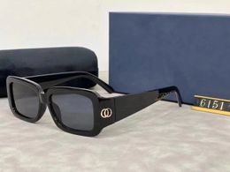 6151 Populaire zonnebril Luxe dames merkontwerper Vierkant zomerstijl Volledig frame Topkwaliteit UV-bescherming Gemengde kleur Wordt geleverd met doos
