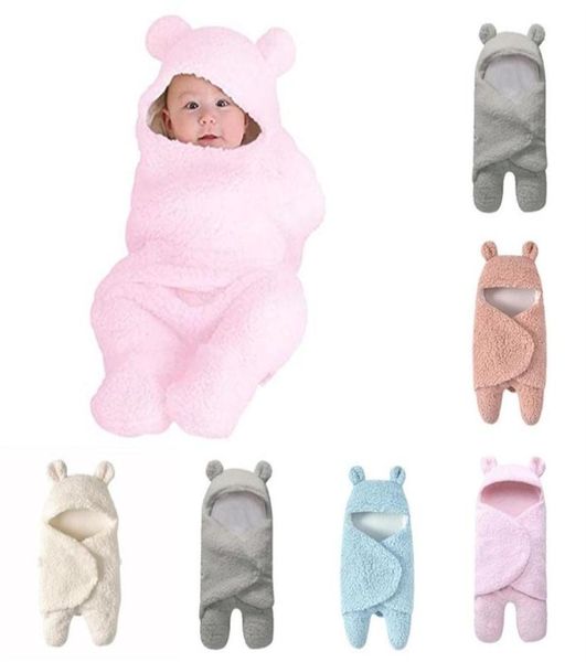 012momth mantas para bebés recién nacidos 5 colores lindo algodón bebé swaddle recibir manta blanca para dormir niño niña envoltura swaddle 2011062442496727