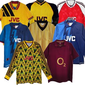 02 03 05 06 98 99 arsena Retro JERSEY DE FÚTBOL HIGHBURY CAMISETA DE FÚTBOL CASERA PIRES HENRY REYES BERGKAMP 94 95 ADAMS Persie 96 97 Galla 86 87 89 WRIGHT