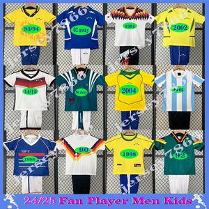 02 04 07 86 90 93 94 98 Retro Kids Ronaldo Zidane Soccer Jersey 14 15 Maradona Matthaus Klinsmann Blanco Football Shirts