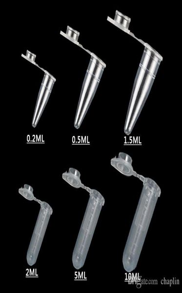 02 05 15 2 5 Tubos de microcentrífuga de 10 ml de capacidad con tapa a presión Viales de prueba de plástico Muestra Botella pequeña Vial Micro centrífuga Tu4062158