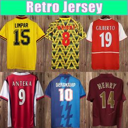 02 05 RETRO HENRY BERGKAMP Voetbalshirts voor heren 94 97 VIEIRA MERSON ADAMS VIEIRA Home Away 3rd Voetbalshirt Volwassen Korte lange mouwen Verkoop