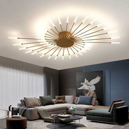 0209 LAMPE DE CHAMBRE LED Chandelier Light Spiral Nordic Designer Deco lampes Pendant Fireworks Plafon