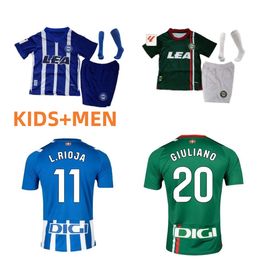 023 2024 LEJEUNE DUARTE ABQAR RIOJA SYLLA DE LA FUENTE ALKAIN GURIDI hommes enfants kit maillot de football maison bleu vert