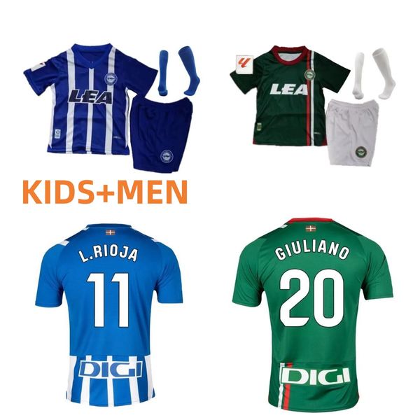 023 2024 LEJEUNE DUARTE ABQAR RIOJA SYLLA DE LA FUENTE ALKAIN GURIDI hombres niños kit camiseta de fútbol local lejos azul verde