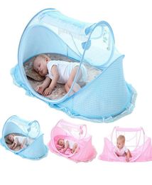 03 ans de lit de berceau de lit bébé moustique net portable pliable pliable lit berce