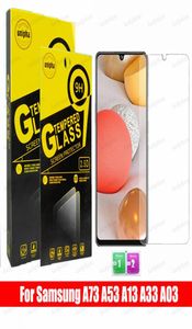 033 Clear No Bubble Temperred Glass Clear 25D Écran Protégeurs d'écran pour Samsung A13 A03S A03 A53 A73 Moto G Pure Power 2022 Google PI8929490
