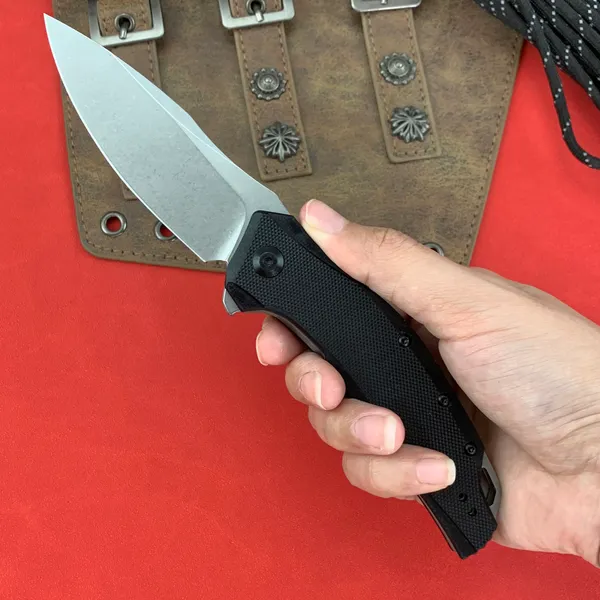 0357 couteau pliant couteau extérieur de poche portable couteaux de camping avec manche G10 Boîte de couleur d'origine emballage des outils de survie tactique