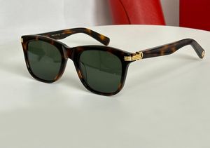 0396 Rechthoekige zonnebril Goud Tortoise/Donkergrijze lenzen Heren Designer Bril Sonnenbrille Dames Shades Sunnies Gafas de sol UV400 Brillen met doos