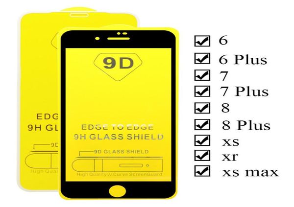 Protectores de pantalla de teléfono celular de vidrio templado de 03 mm para iPhone12 11 Pro Max 8 7Plus 9h Explosion a prueba de explosiones anti scratch 9D Film2935483