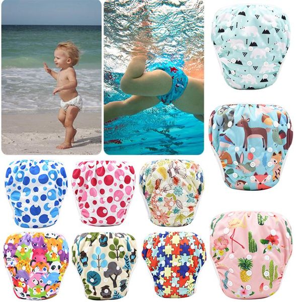 03y Baby Babeproofing Swim Diaper Alivable Pool Pant Pant tissu coude bébé réutilisable et lavable Diaper 40 Color M051A2413245