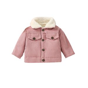 03Y peutermeisje effen reverskraag knopontwerp jas voor meisjes jongen baby kinderen lente winter kinder warme bovenkleding 240122