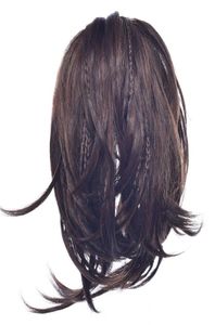 040 Synthetische paardenstaart Lang rechte haar 16quot22quot clip Ponytail Haarextensie Blonde bruine ombre haarstaart met drawstr7454922