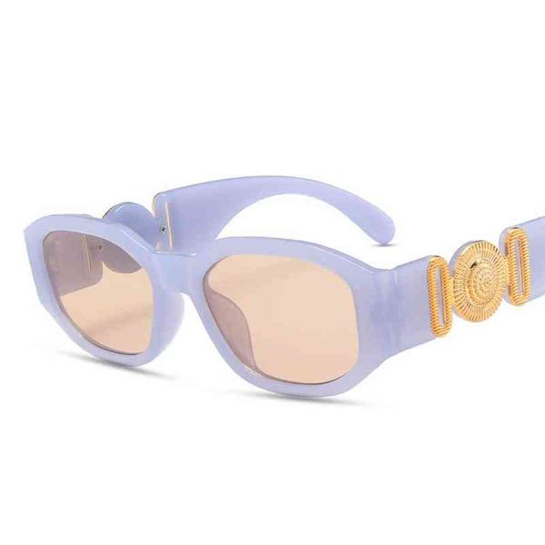 0402 Medusa Vintage Designer Square Medusa Lunettes de soleil Femmes Brand Design Sun Glasses Men Classic Retro Eyewear a tendance à être exceptionnel et Onepiece Temple