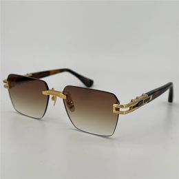 0402 Gafas de sol para mujeres y hombres Summer Meta-EVO One DTS-147 Estilo Anti-ultravioleta Placa retro Las gafas sin marco tienen un sabor más joven sin aburrido en vivo