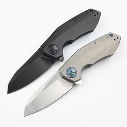 0456ti Flipper couteau pliant 3,22 "D2 Satin Blade TC4 Gands Survival Camping Tactical Pocket Pocket Knives Utility EDC Tools