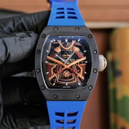 047 Nieuwe samurai armour Motre worden luxe handmatig mechanisch uurwerk keramische kast luxe Horloge mannen horloges Relojes 03