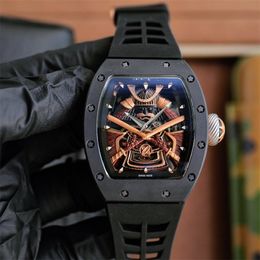 047 Nieuwe Samurai Armor Motre Worden Luxe Handmatige Mechanische Beweging Keramische Case Luxe Horloge Mannen Horloges Horloges Relojes