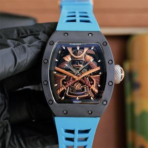 047 Nueva armadura samurai Motre be luxe movimiento mecánico manual caja de cerámica Reloj de lujo Relojes para hombres Relojes de pulsera Relojes 02