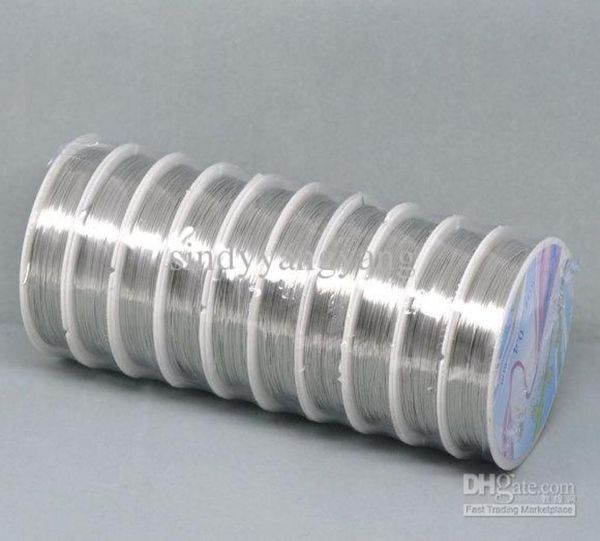 04mm 10 Rolls17Mroll Fashion Silver Tone Copper Tiger Tail Per perle en acier Bijoux String Bijoux Bijoux Résultats 7648049