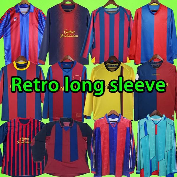 05 06 Barcelona Jerseys Retro Soccer Manga de manga larga Camisa de fútbol 1991 1992 1997 2003 2004 2005 2006 2007 2008 2009 2010 Ronaldinho A.iniesta 91 92 96 97 03 04 05 06 07 09 10 11