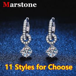 Boucles d'oreilles plaquées or blanc 053ct pour femmes, bijoux de mariage scintillants, argent massif 100% 925, vente en gros, 240228