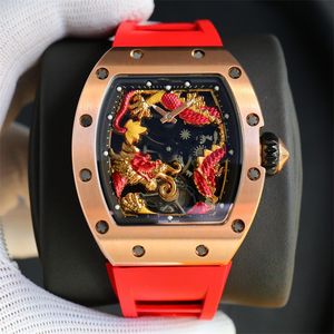 057 Montre de Luxe Luxury Watch Relojes 45x50mm Tourbillon Mechanical Movement Men Watches Polshorge Relojes