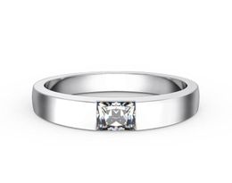 05CT Princesse Cut Diamond Engagement Solitaire pour son solide Platinum 950 Ring Marrik Jewelry3623773