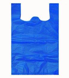 05kg Blue Plastic Sac Supermarché Grocherie Disposable épaississable avec handle gilet cuisine Storage propre Gift Gift Wrap 1673522