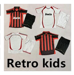 06/07 AC Retro Soccer Jerseys Kits Football Kits Kaka R. Carlos Camisa de Futebol Football Shirt Rivaldo Classic Vintage Jersey 16-28