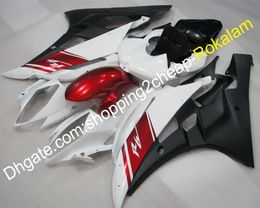 06 07 YZF-600 R6 Verklei Delen voor Yamaha YZFR6 2006 2007 Rood Wit Black YZF-R6 Motorfietsen (spuitgieten)