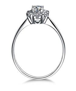 06 ct Princess Cut SONA gesimuleerde diamanten verlovingsringen voor dames Fijne zilveren 925 unieke trouwring3008179