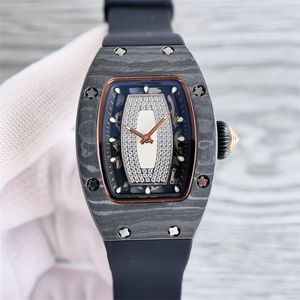 07-1 Motre be luxe 45X31mm automatisch mechanisch uurwerk stalen kast rubberen band luxe Horloge vrouwen horloges horloges waterdicht