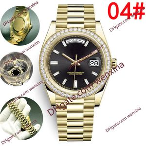 07 Couleur Waterproo glacé Montre 41mm 2813 Mécanique automatique Inoxydable Président Mode Hommes Montres Classique long diamant Montres-bracelets