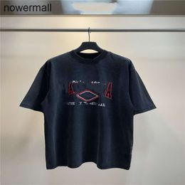 0702 balencaigaly balencigaly hommes t-shirts mode hommes t-shirt Couple ity nouveau coton court doux résistant aux rides impression doublure lettres décontracté 0AC5