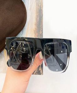 0847 Black Crystal Grey Rectangular Rectangular Sunglasses For Women Men Fashion Sun Shades Gafas de Sol UV400 Protection Eyewear avec Box5260522