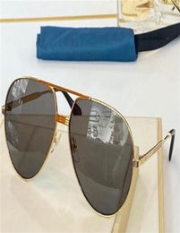 0907S Fashion Summer Style Gradient Lens Lans lunettes de soleil UV 400 Protection pour les hommes et les femmes Vintage Tapage Mirror Metal Cadre Top Qualit7838757