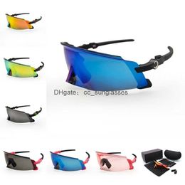 0akley O955 Sportfietszonnebril Outdoor fietsbril 2 lens gepolariseerde TR90 meekleurende zonnebril Vissen Hardlopen Sport Heren Dames Rijden Zonnebril Eiken