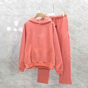 0dl6 Chándales para hombres y mujeres Essentialhoody Knit Conjunto de sudadera amarilla Diseñadores de chándal Bolsillos de lana Relajados High Street Essentialhoodies