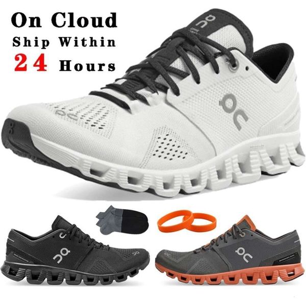 0N Cloud Shoe Running Zapatos al aire libre 0N Cloud X para hombre para mujer zapatillas de deporte de diseño Ingeniería suiza Negro Blanco Óxido Rojo Transpirable Deportes Entrenadores con cordones Jog