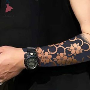 0oox Tattoo Transfer Wave Wave Berry Blossom Stripe Stripe étanche Juice Tatouage Stickers pour femme homme Body Body High Tattoos temporaire 240427