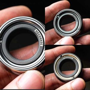 0SGA Decompressiespeelgoed Lautie Mechanic Ring Paragraaf Fidget Spinner Fingertip Gyro Ratchet Magnetic Metal Adult Anti Stress Toy Office Bureau EDC 240412