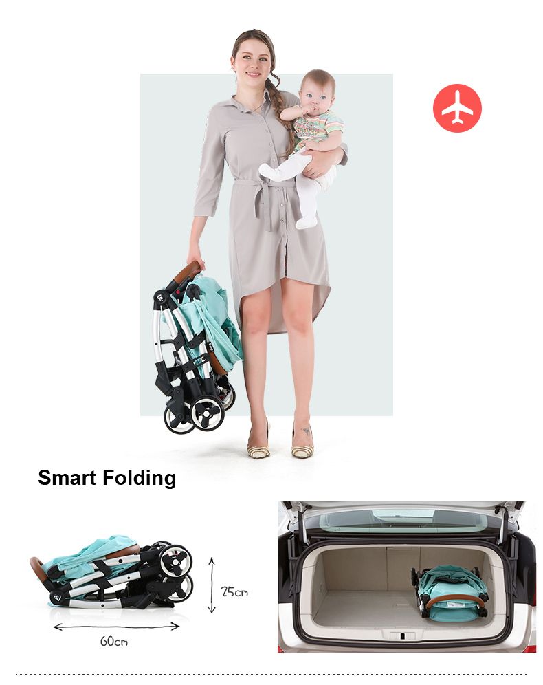 2020 5.8kg Fashion Portable Baby Cart, Can Be Taken To