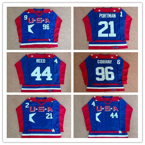 Ducks D2 Mighty Movie Team USA Hockey Jersey 21 Dean Portman 44