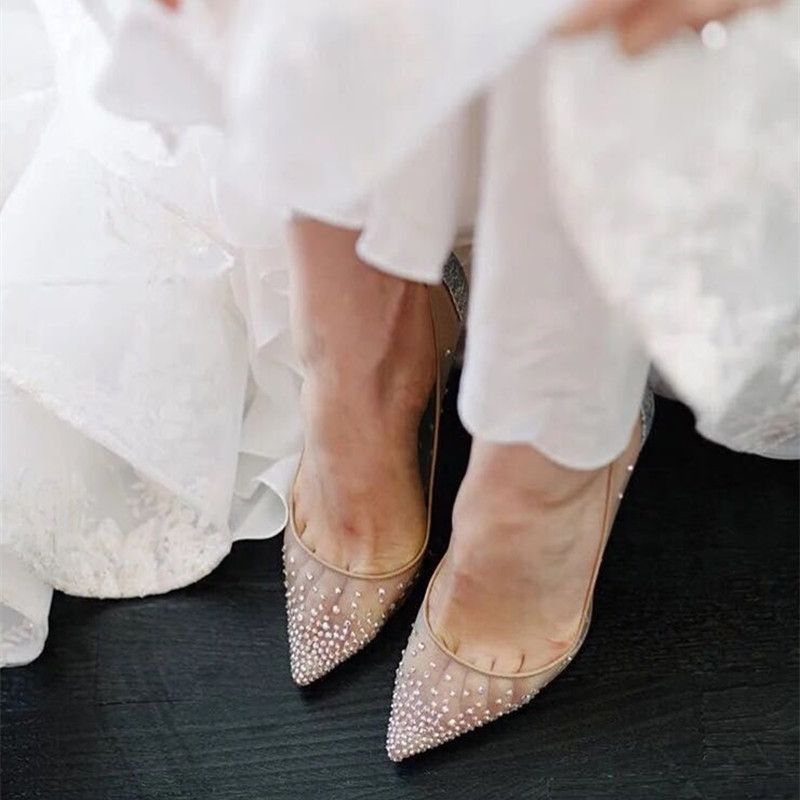 bridal shoes pointed toe