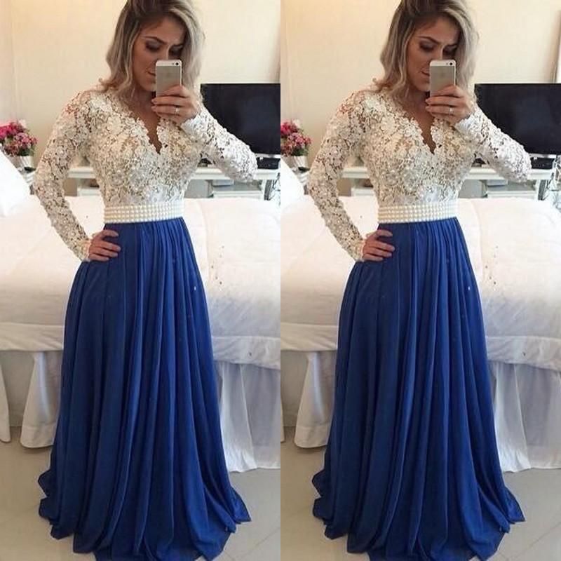 long party dresses with long sleeves