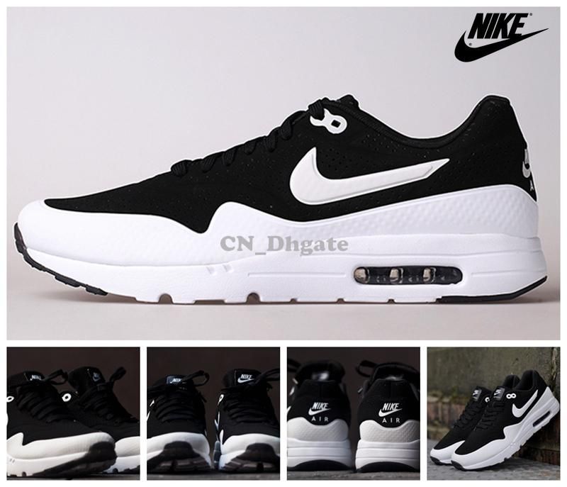 Nike Air Max 1 Ultra Moire Black Silver White 705297 001 Women Men