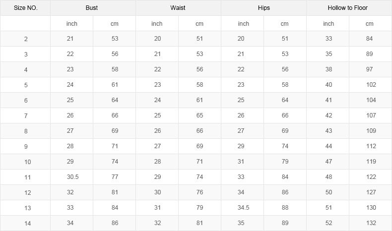 Hunter Kids Size Chart