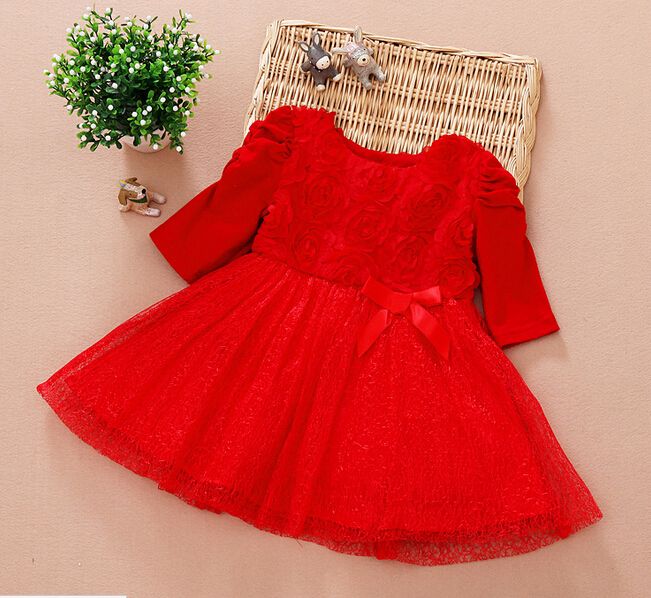 red baby girl christmas dress