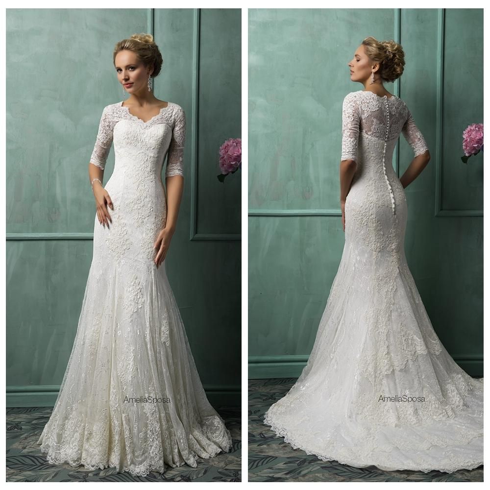 ivory sheath wedding dress